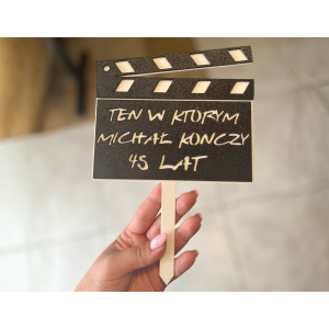 Toppery na tort 🎂 urodziny Dekoracja na tort z motywem Friends klaps filmowy dekoracja tortu 4 elementy - zdjęcie 7